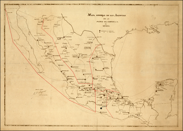 84-Texas and Mexico Map By A.C. Figueras