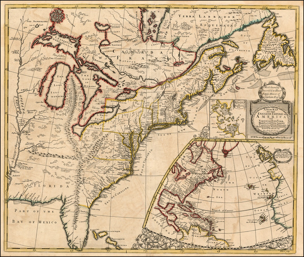 9-United States, New England, Mid-Atlantic and Southeast Map By John Senex