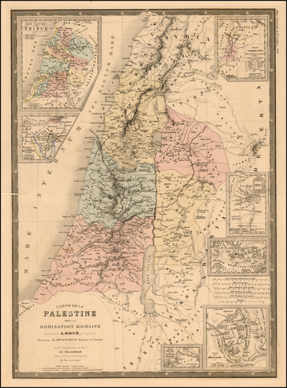 5-Holy Land Map By Adrien-Hubert Brué