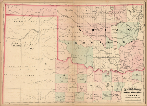 85-Texas and Plains Map By Asher / Adams