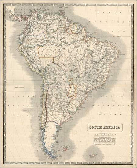 75-South America Map By W. & A.K. Johnston