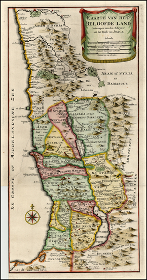 49-Holy Land Map By Hendrick Keur