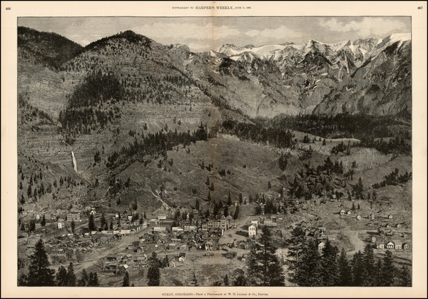 67-Rocky Mountains Map By Harper's Weekly