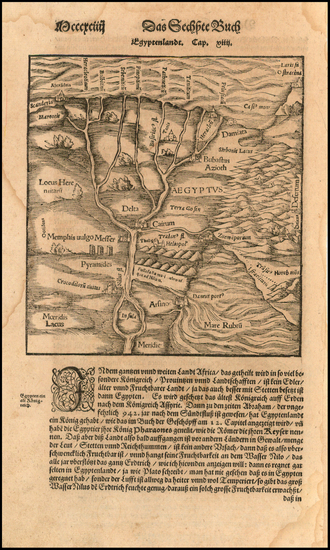 62-Asia, Middle East, Holy Land, Africa, Egypt and North Africa Map By Sebastian Munster