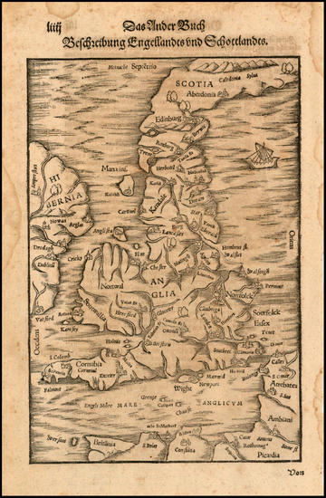 93-Europe and British Isles Map By Sebastian Munster