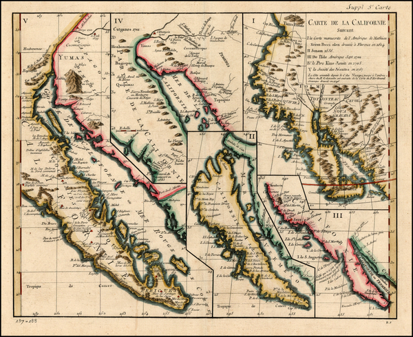 2-Baja California and California Map By Denis Diderot / Didier Robert de Vaugondy