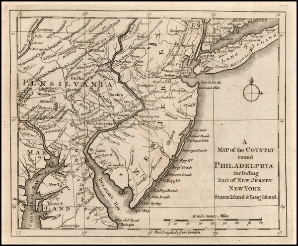 76-Mid-Atlantic Map By Gentleman's Magazine