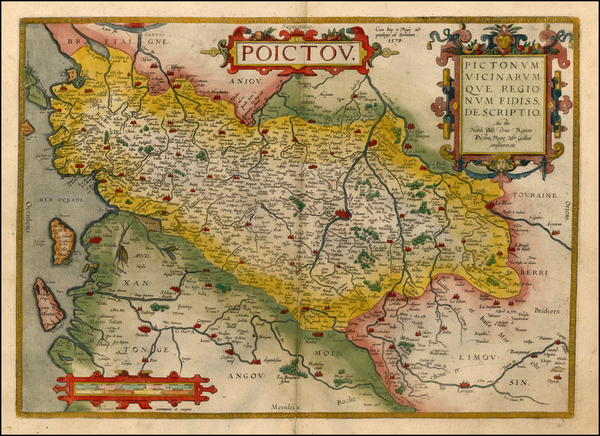 42-France Map By Abraham Ortelius