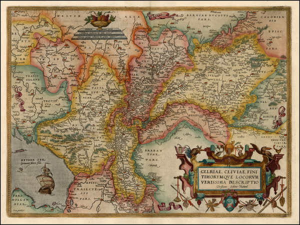 79-Europe and Netherlands Map By Abraham Ortelius