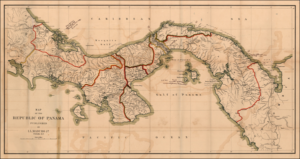 69-Central America Map By I. L.  Maduro