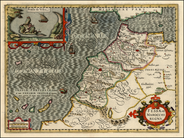 72-North Africa and West Africa Map By Jodocus Hondius