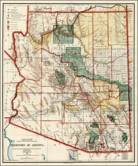 71-Southwest Map By General Land Office