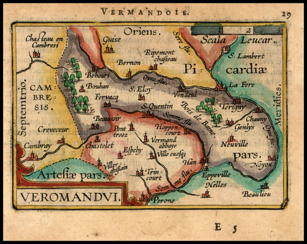 57-France Map By Abraham Ortelius / Johannes Baptista Vrients