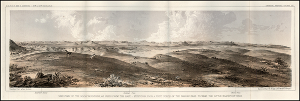 100-Plains and Rocky Mountains Map By U.S. Pacific RR Survey