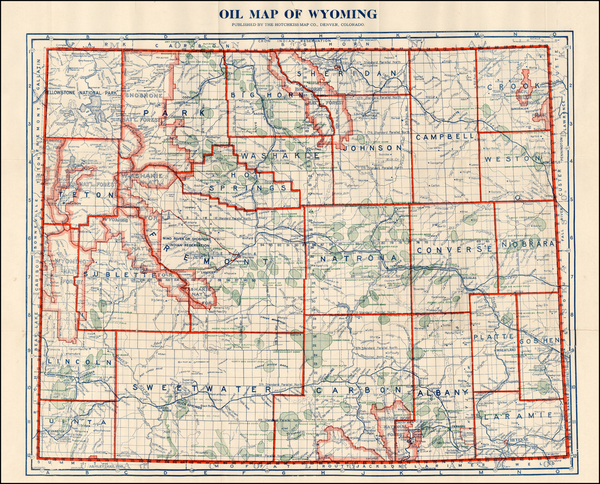 52-Plains and Rocky Mountains Map By Hotchkiss Map Co.