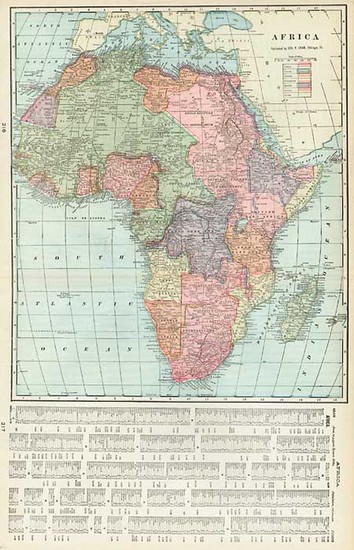 82-Africa and Africa Map By George F. Cram