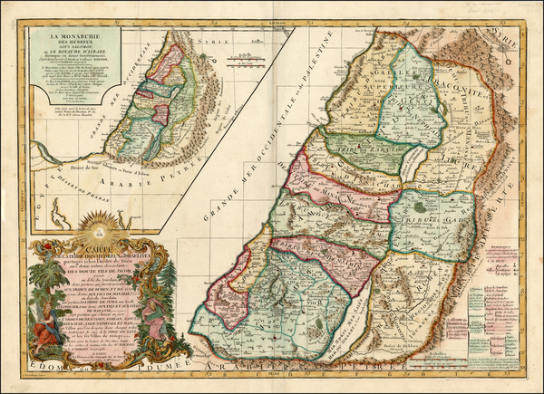 57-Holy Land Map By Charles Francois Delamarche