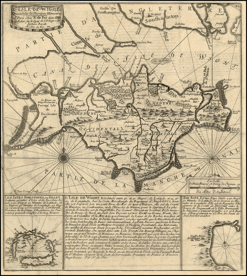 98-British Isles and British Counties Map By Nicolas de Fer