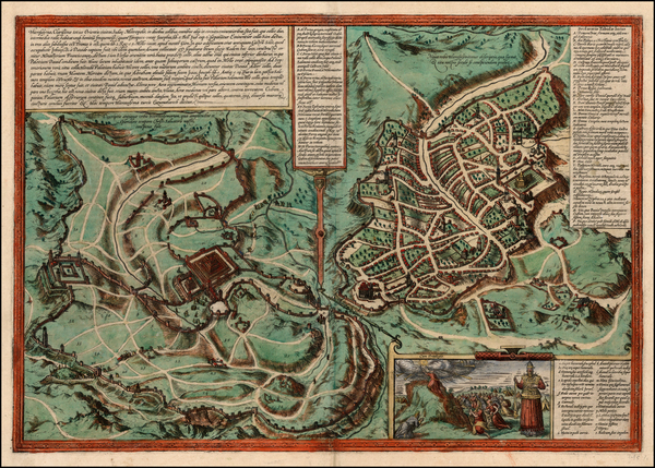 57-Asia and Holy Land Map By Georg Braun  &  Frans Hogenberg