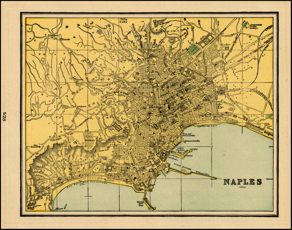 64-Italy Map By George F. Cram