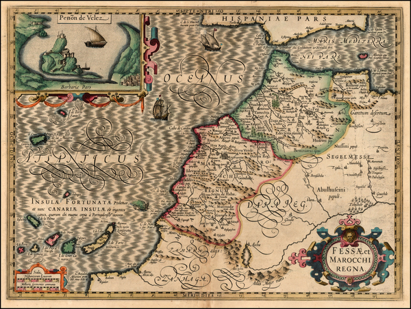 76-Africa, North Africa and West Africa Map By Jodocus Hondius