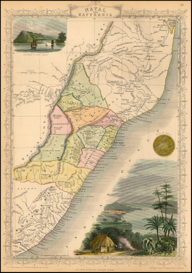 84-Africa, South Africa and East Africa Map By John Tallis