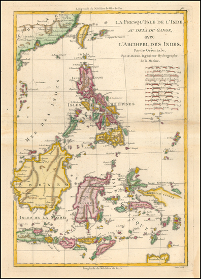 92-Asia, China, Southeast Asia and Philippines Map By Rigobert Bonne