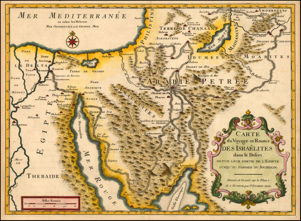 39-Middle East, Holy Land and North Africa Map By P Starckman