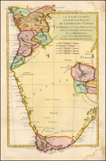 65-South Africa and West Africa Map By Rigobert Bonne