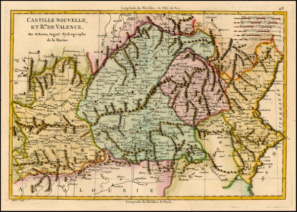 46-Europe and Spain Map By Rigobert Bonne