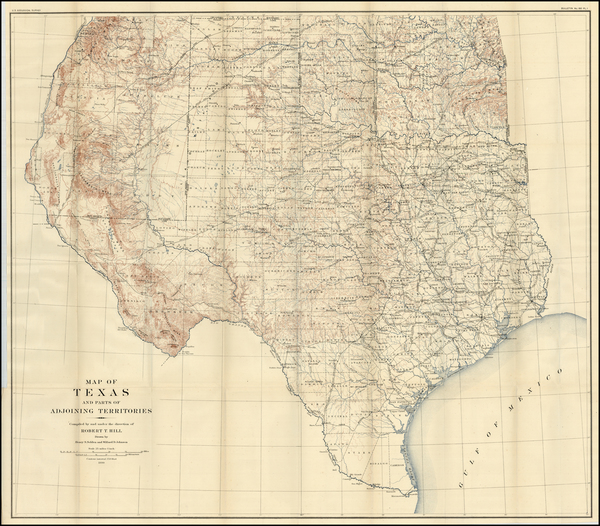 45-Texas and Plains Map By U.S. Geological Survey