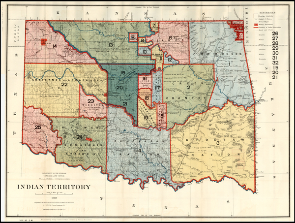 47-Plains and Southwest Map By U.S. General Land Office