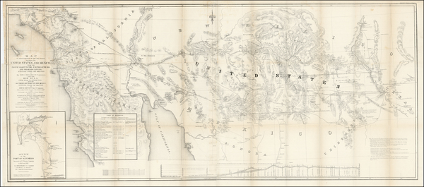 34-Texas, Southwest, Mexico, Baja California and California Map By Andrew Gray