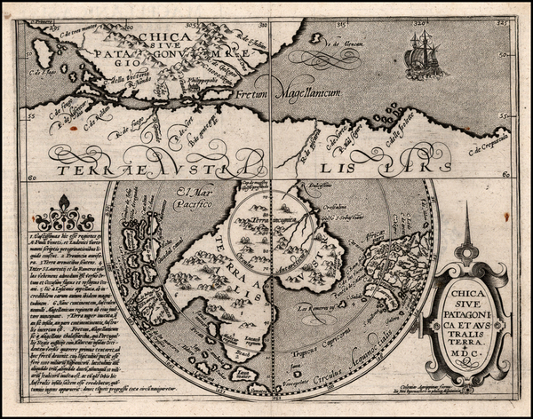 3-Southern Hemisphere, Polar Maps and South America Map By Matthias Quad