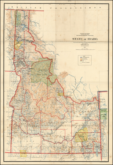 1-Rocky Mountains Map By U.S. General Land Office