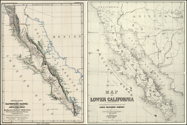 53-Baja California Map By Augustus Herman Petermann