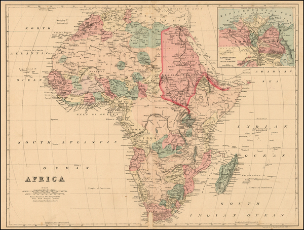 75-Africa and Africa Map By People's Publishing Co.