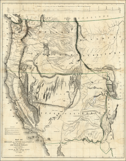 52-Southwest, Rocky Mountains and California Map By John Charles Fremont / Charles Preuss