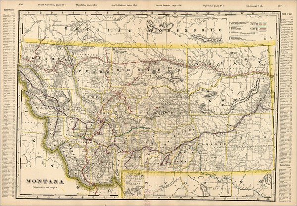 43-Plains and Rocky Mountains Map By George F. Cram