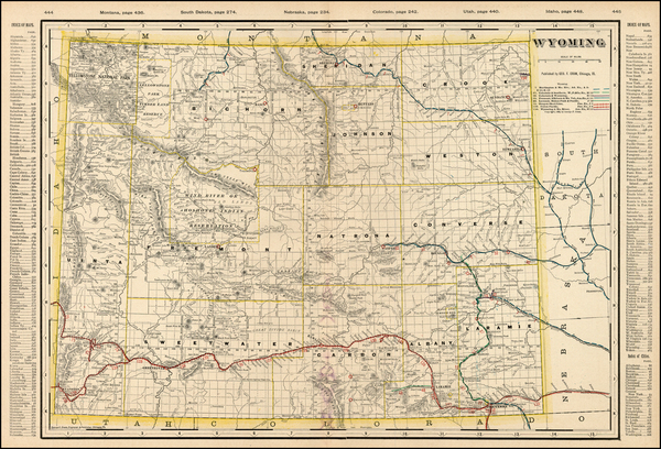 44-Plains and Rocky Mountains Map By George F. Cram