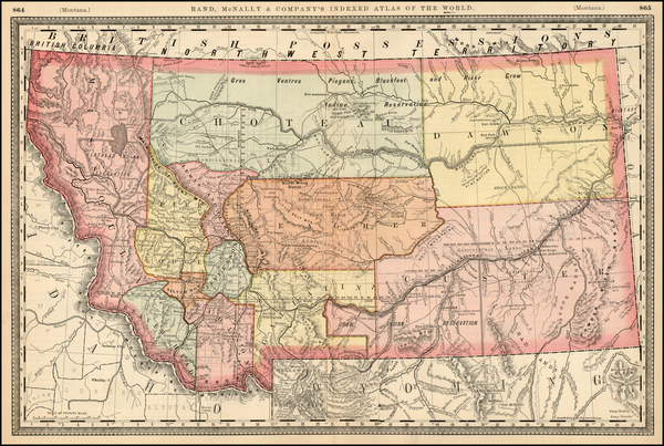 22-Plains and Rocky Mountains Map By Rand McNally & Company