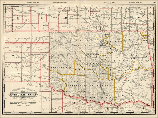 36-Plains and Southwest Map By George F. Cram