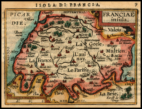 85-France Map By Abraham Ortelius / Johannes Baptista Vrients