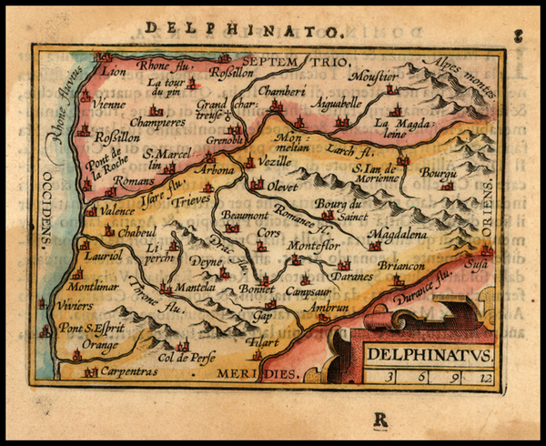 53-France Map By Abraham Ortelius / Johannes Baptista Vrients