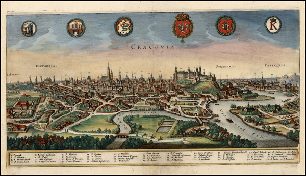 28-Europe and Poland Map By Matthaus Merian