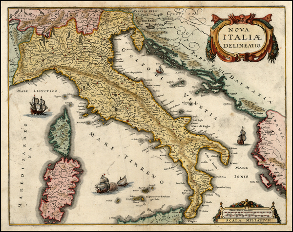 23-Italy Map By Matthaus Merian