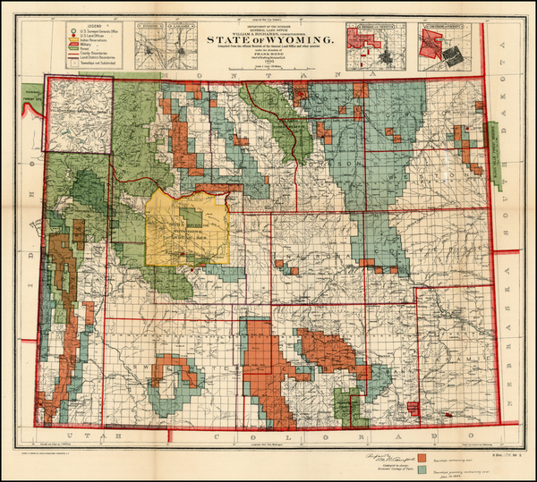 54-Plains and Rocky Mountains Map By General Land Office