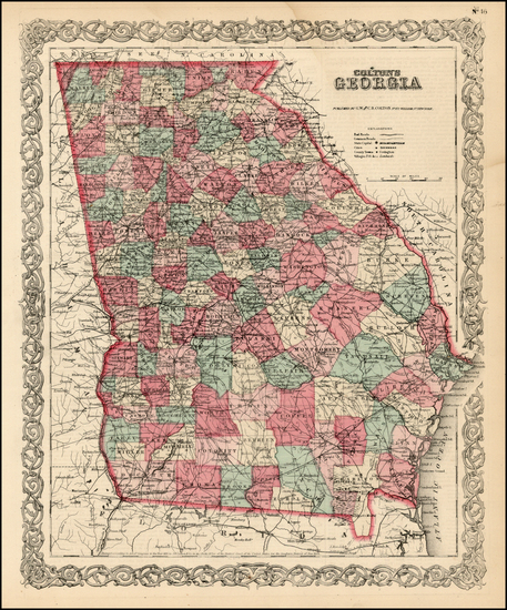 58-Southeast Map By G.W.  & C.B. Colton