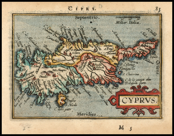 80-Mediterranean, Other Islands and Balearic Islands Map By Abraham Ortelius / Johannes Baptista V