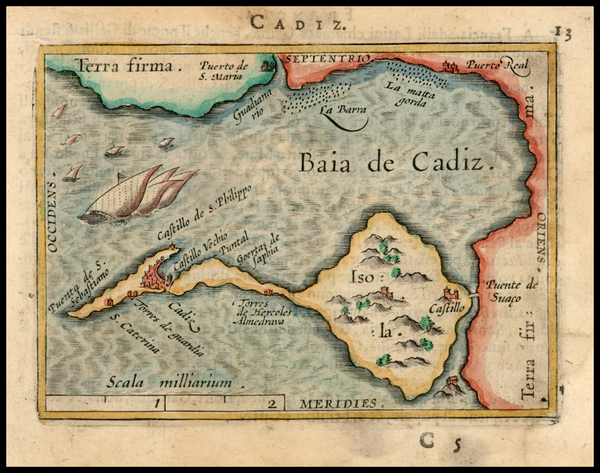 8-Spain Map By Abraham Ortelius / Johannes Baptista Vrients